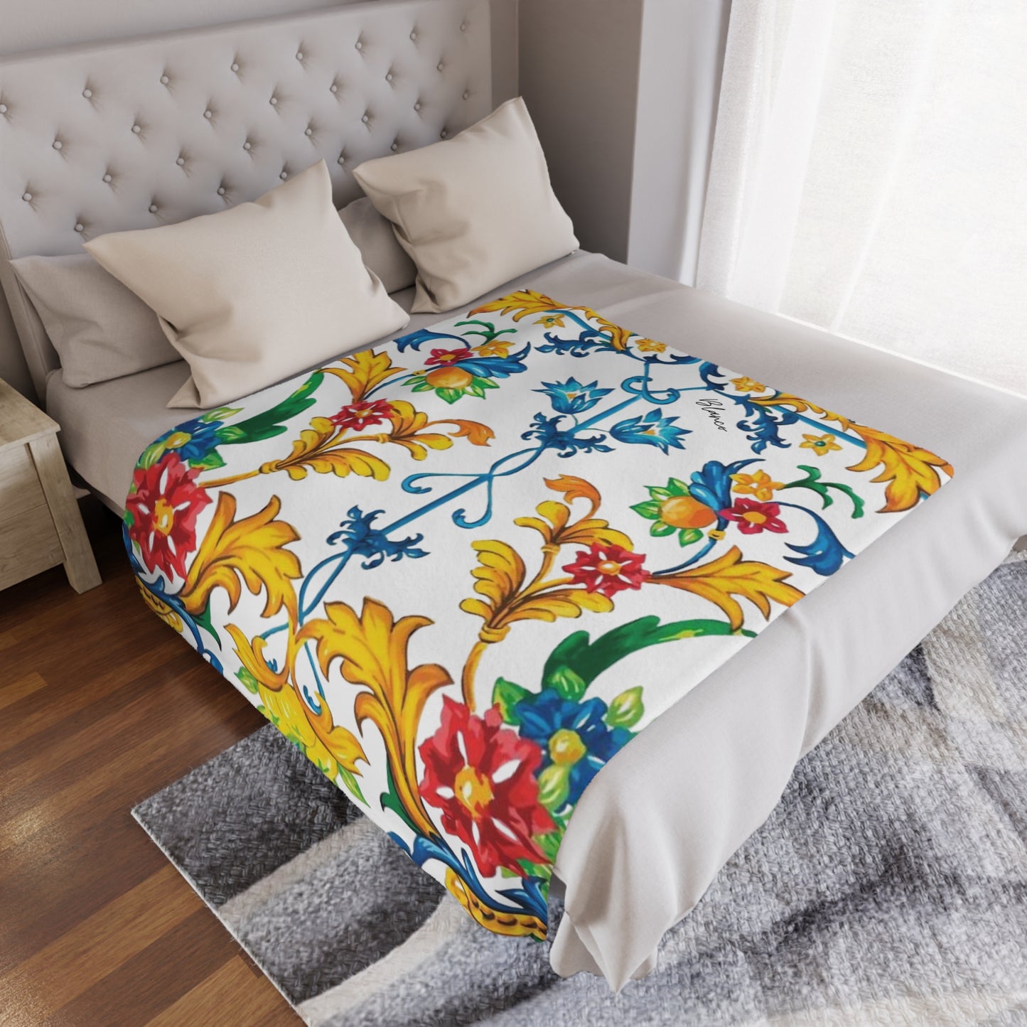 BB Luxury Fiore Minky Blanket - Maiolica Collection