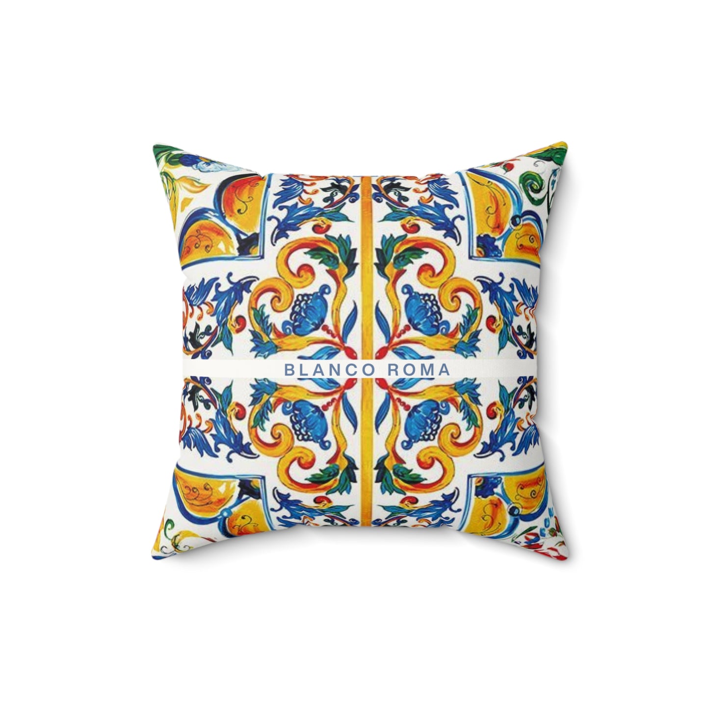 BB Luxury Azul Suede Pillow - Maiolica Collection