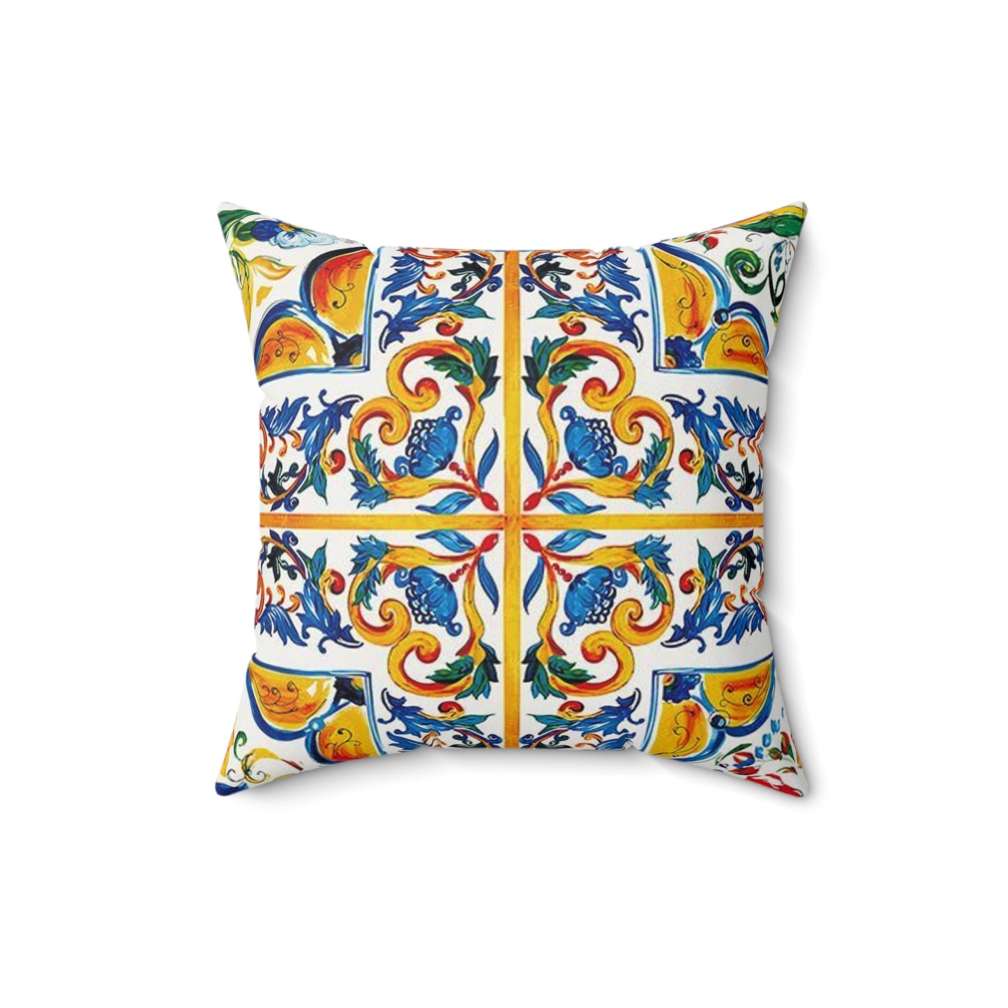 BB Luxury Azul Suede Pillow - Maiolica Collection